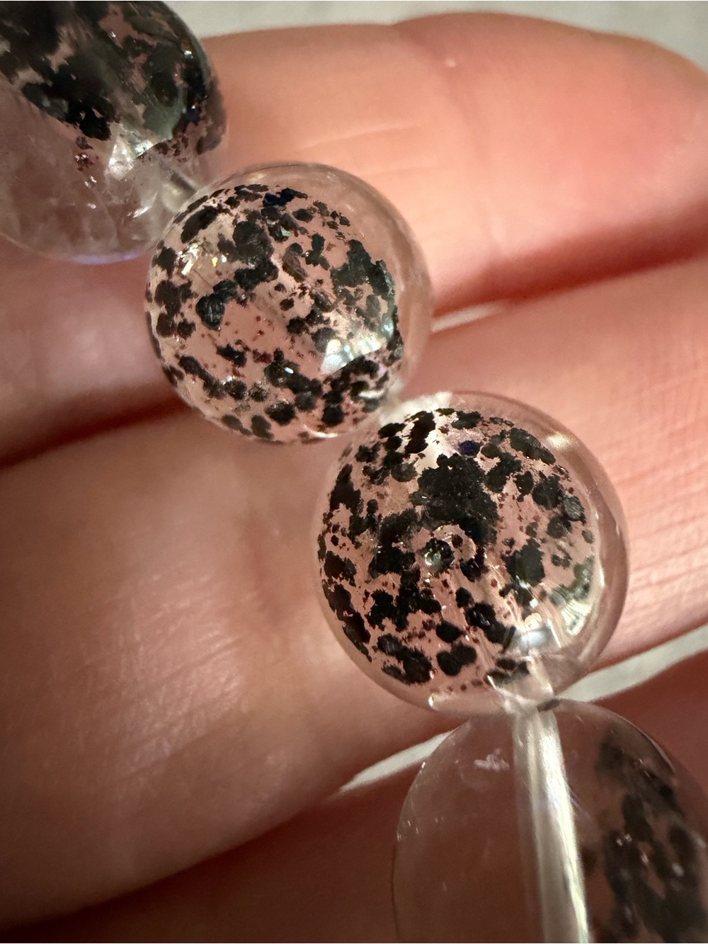 Rare 10MM Corpse “Vivianite” in Quartz Natural Crystal Bracelet